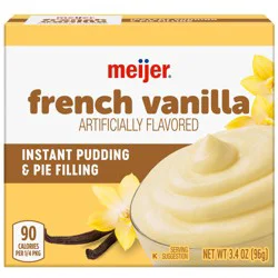 Meijer Instant French Vanilla Pudding & Pie Filling, 3.4 Oz