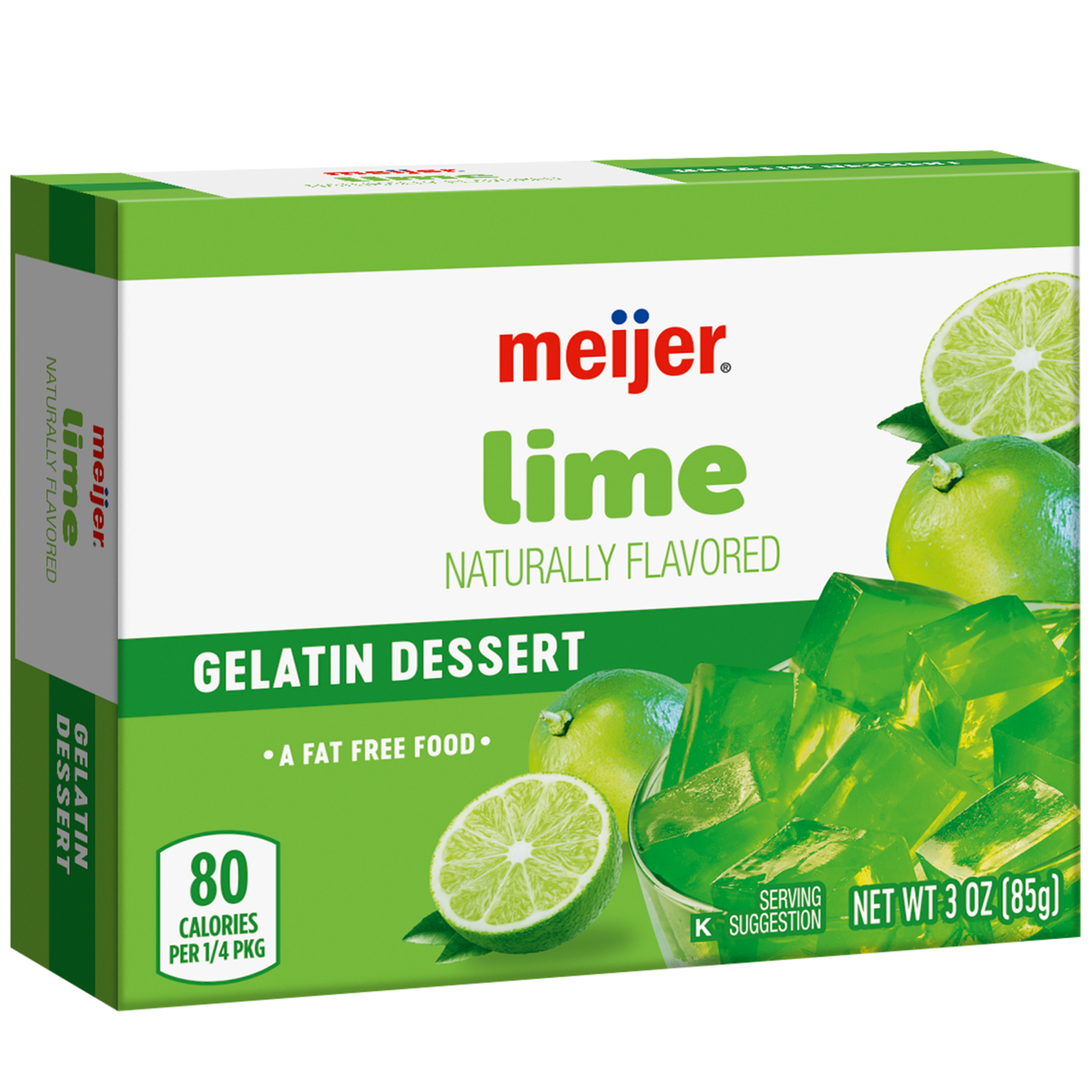 slide 4 of 5, Meijer Lime Gelatin, 3 oz
