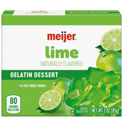 Meijer Lime Gelatin, 3 Oz