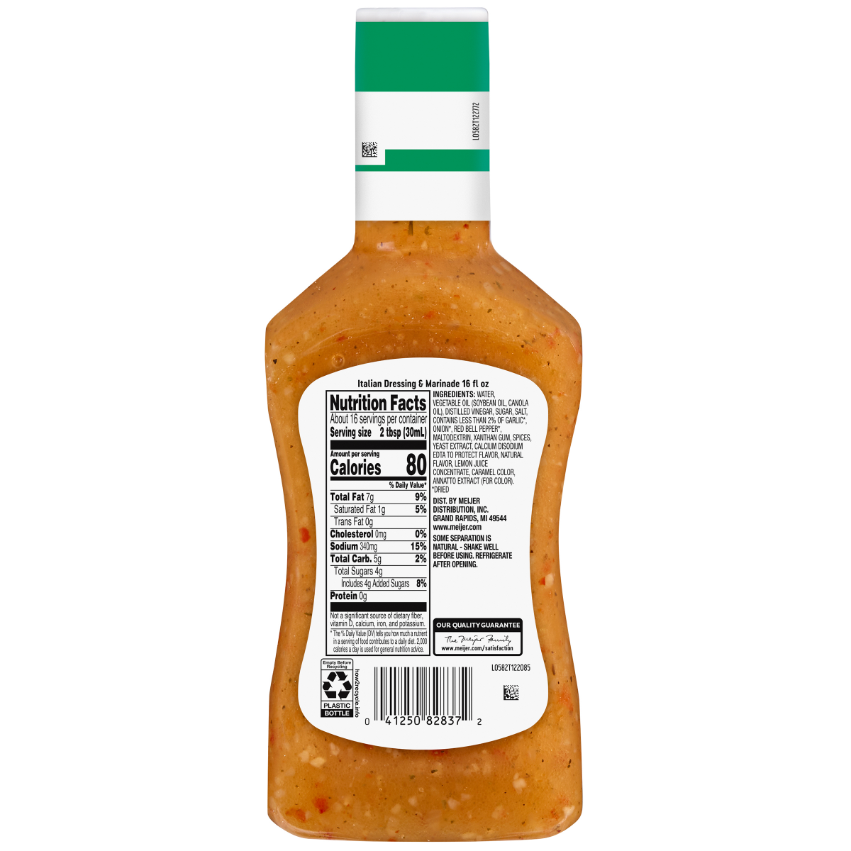 slide 2 of 2, Meijer Italian Dressing, 16 oz