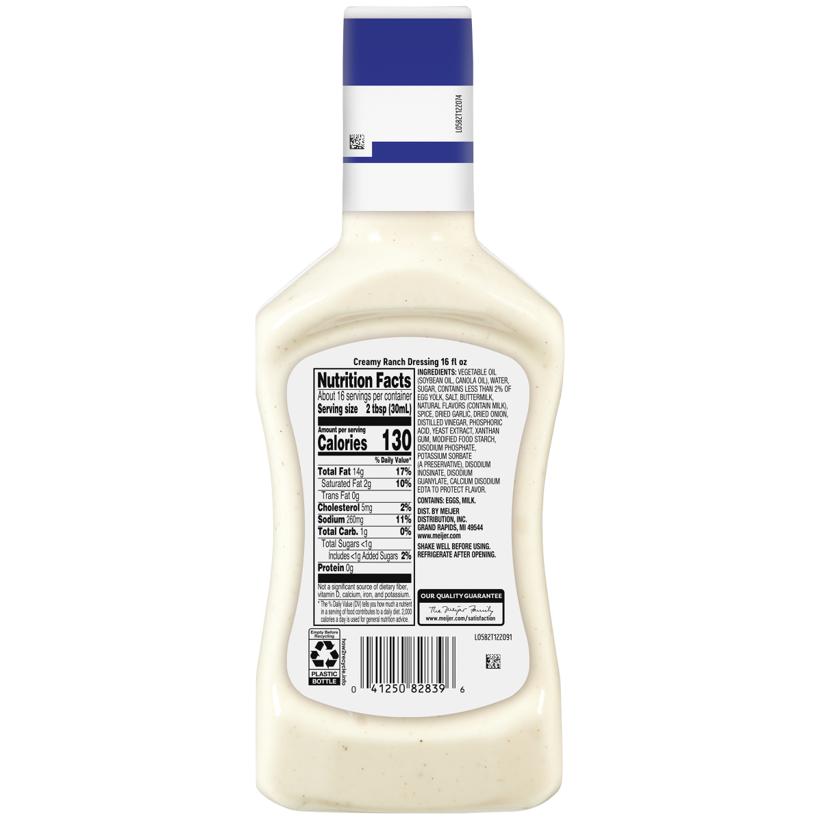 slide 2 of 2, Meijer Creamy Ranch Dressing, 16 fl oz