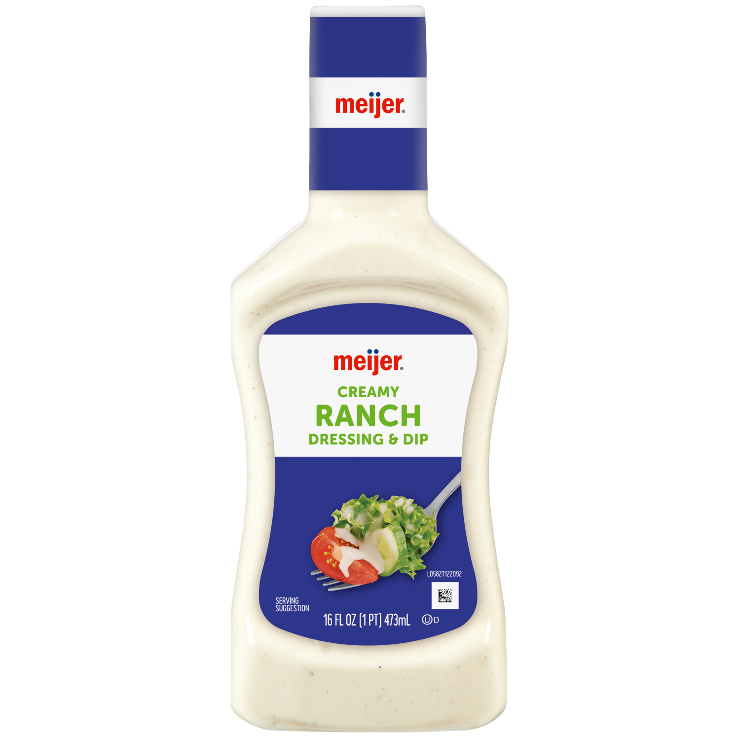slide 1 of 2, Meijer Creamy Ranch Dressing, 16 fl oz