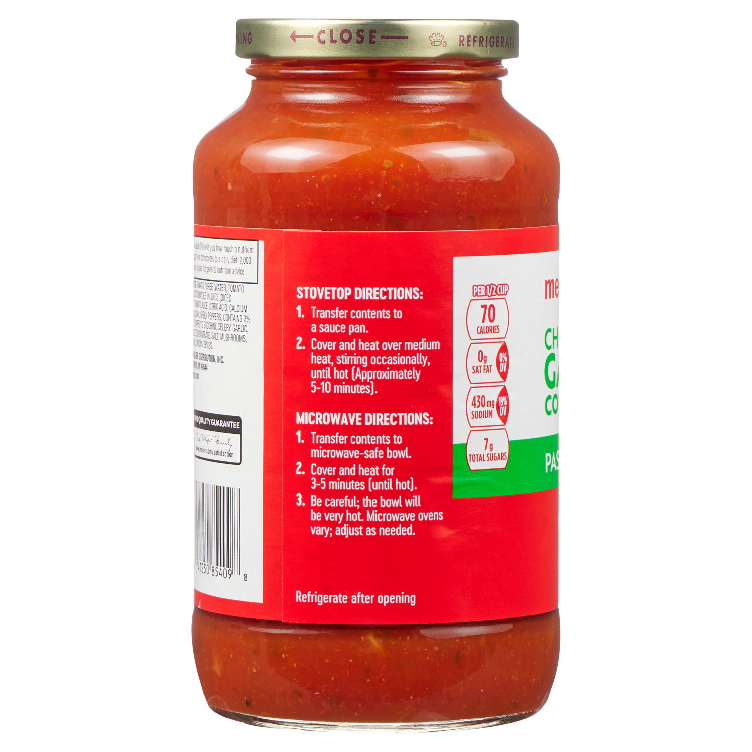 slide 2 of 3, Meijer Chunky Garden Combination Pasta Sauce, 24 oz