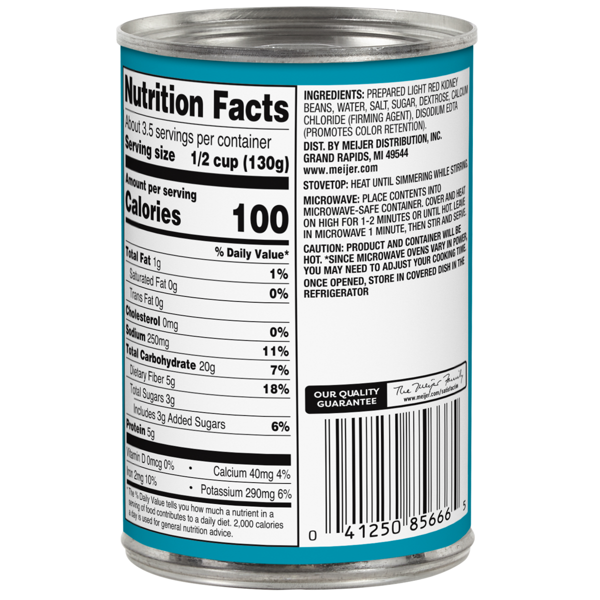 slide 2 of 2, Meijer Light Red Kidney Beans - 15.5 oz, 15.5 oz