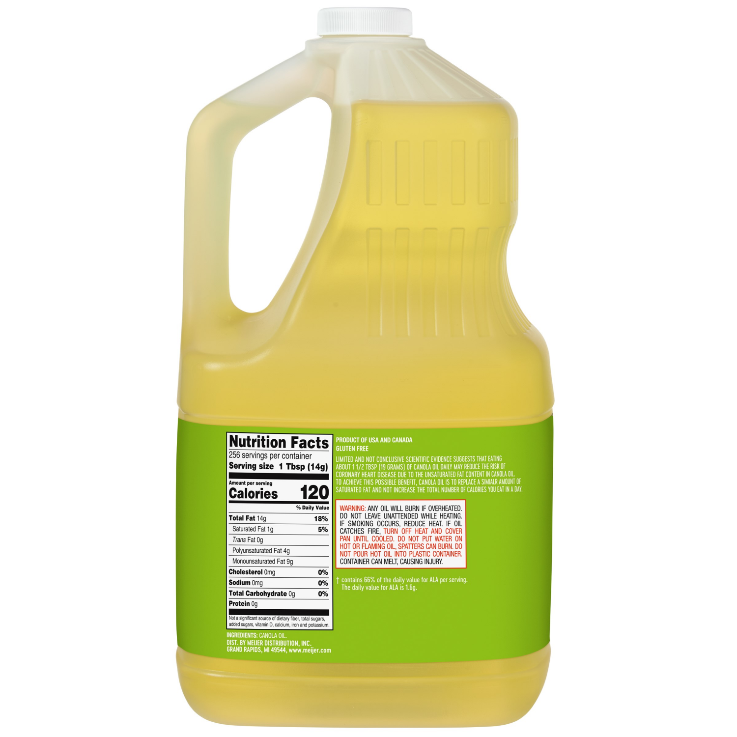 slide 2 of 3, Meijer Canola Oil, 1 gal