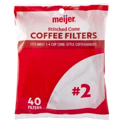 Meijer Coffee Filters #2 Cone - 40 ct