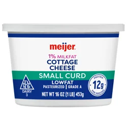 Meijer Cottage Cheese, Low Fat - 16 oz