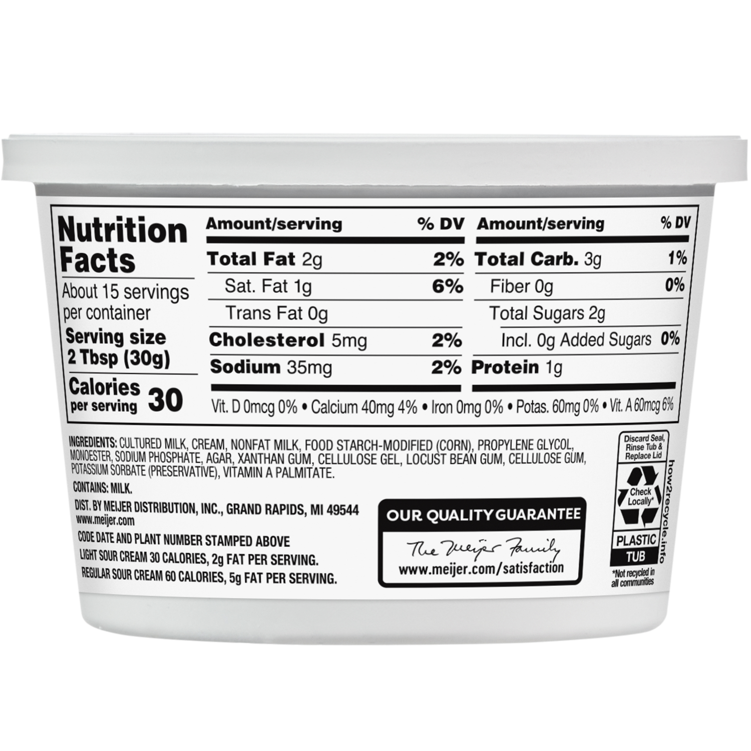 slide 3 of 4, Meijer Light Sour Cream, 16 oz