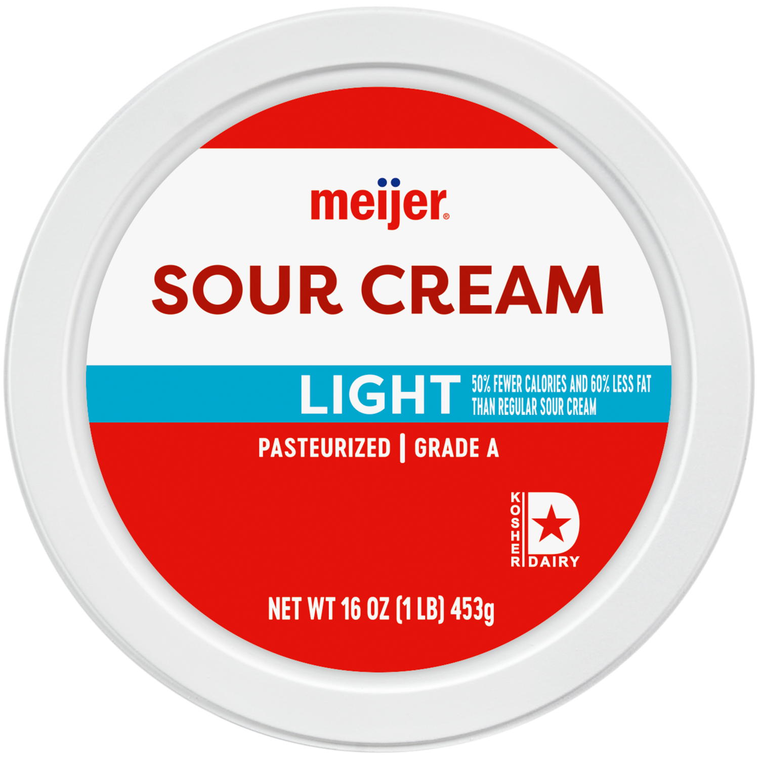 slide 4 of 4, Meijer Light Sour Cream, 16 oz
