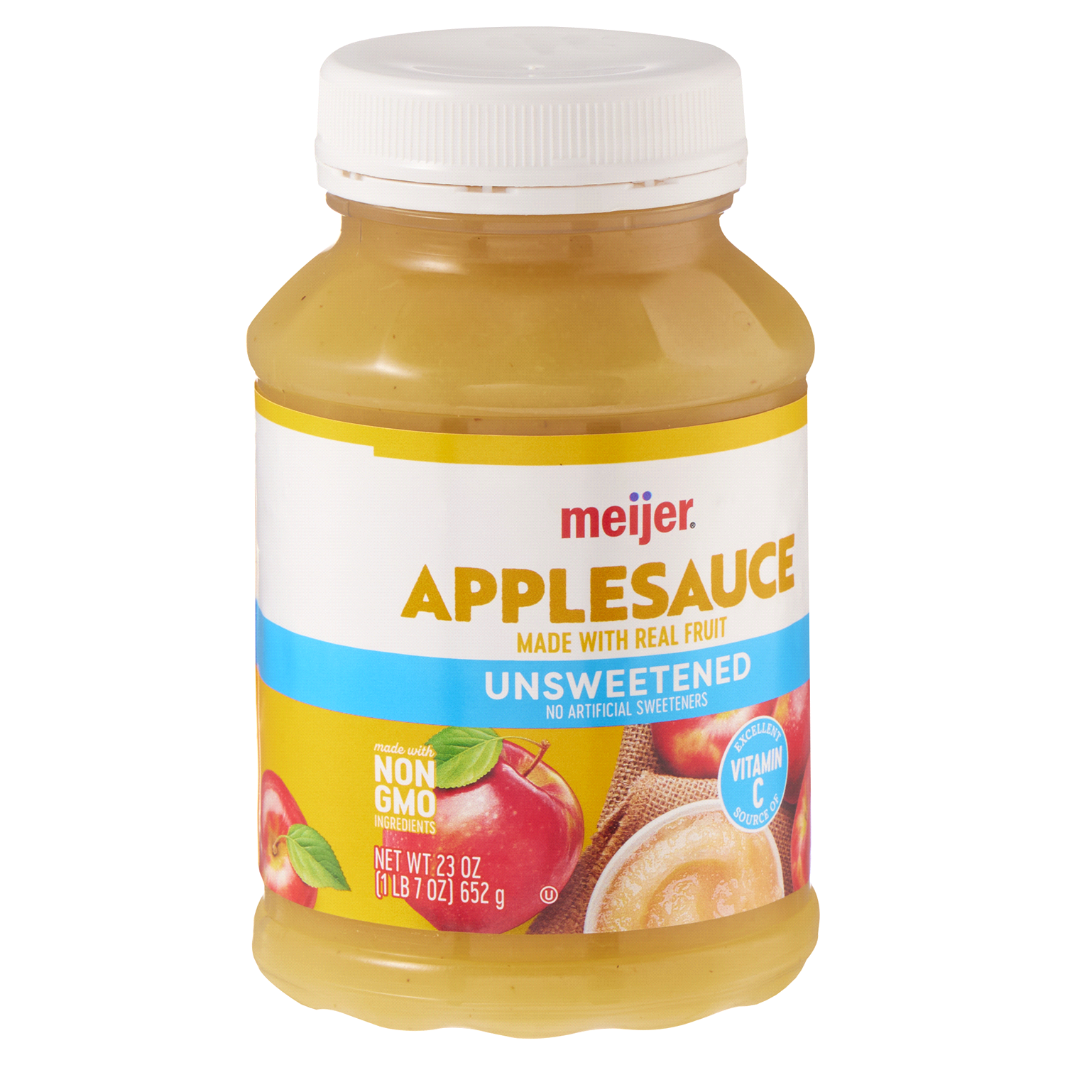 slide 2 of 2, Meijer Unsweetened Applesauce, 23 oz
