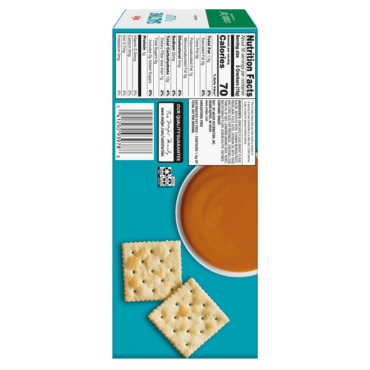 slide 4 of 8, Meijer Select Saltine No Salt, 16 oz