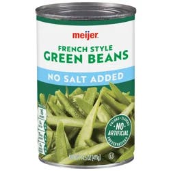 Meijer No Salt Added French-Style Canned Green Beans, 14.5 Oz