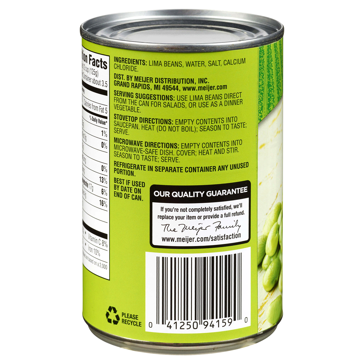 Meijer Canned Lima Beans 15 oz Shipt