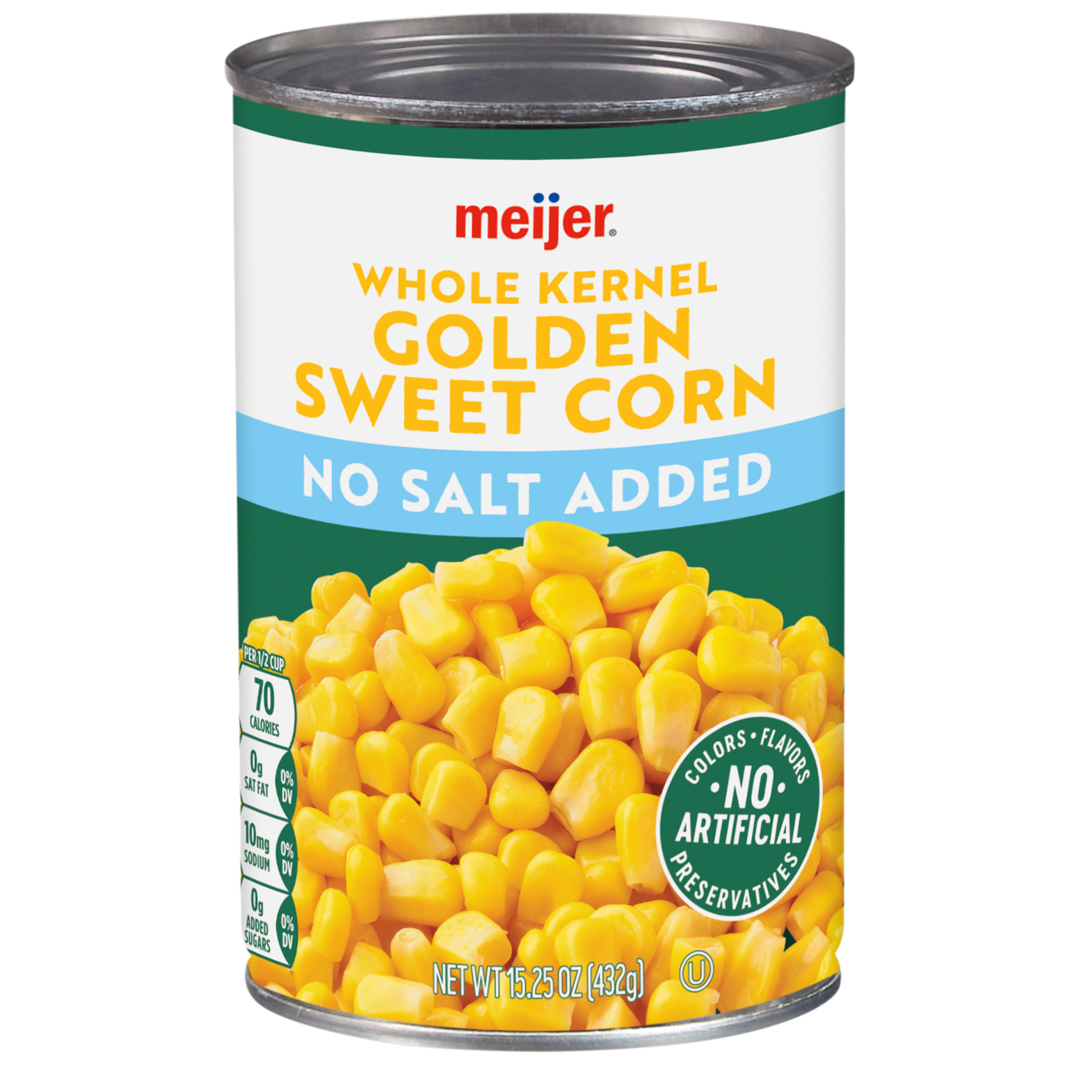 slide 1 of 5, Meijer No Salt Added Kernel Golden Sweet Corn, 15 oz