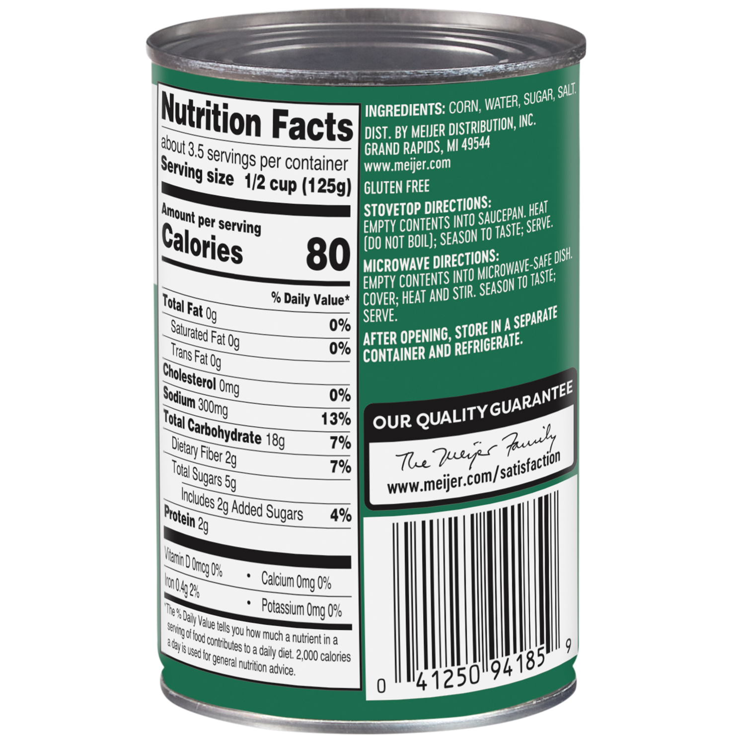 slide 2 of 5, Meijer Whole Canned Kernel White Sweet Corn, 15 oz