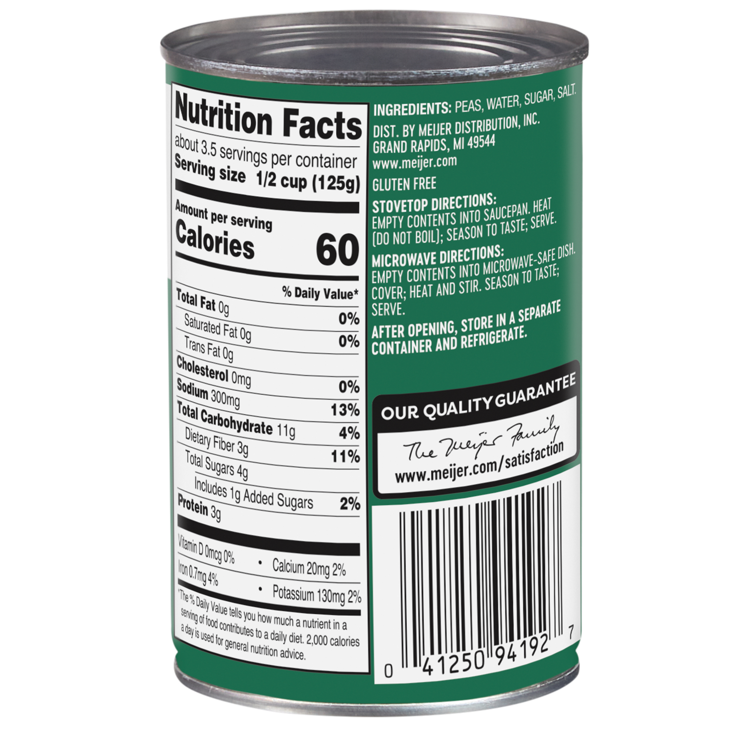 slide 2 of 5, Meijer Sweet Peas, 15 oz