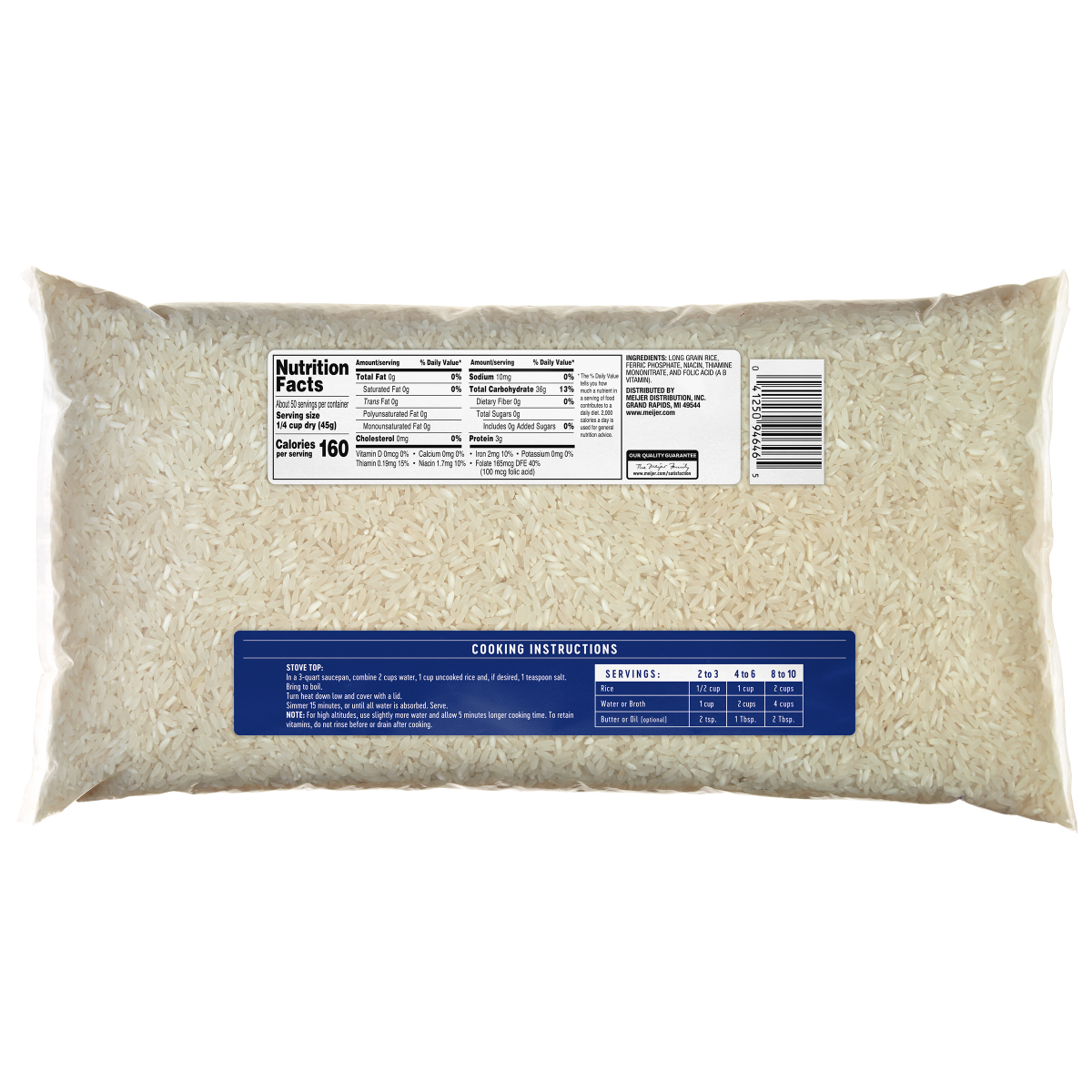 slide 2 of 2, Meijer Extra Long Grain Rice, 80 oz