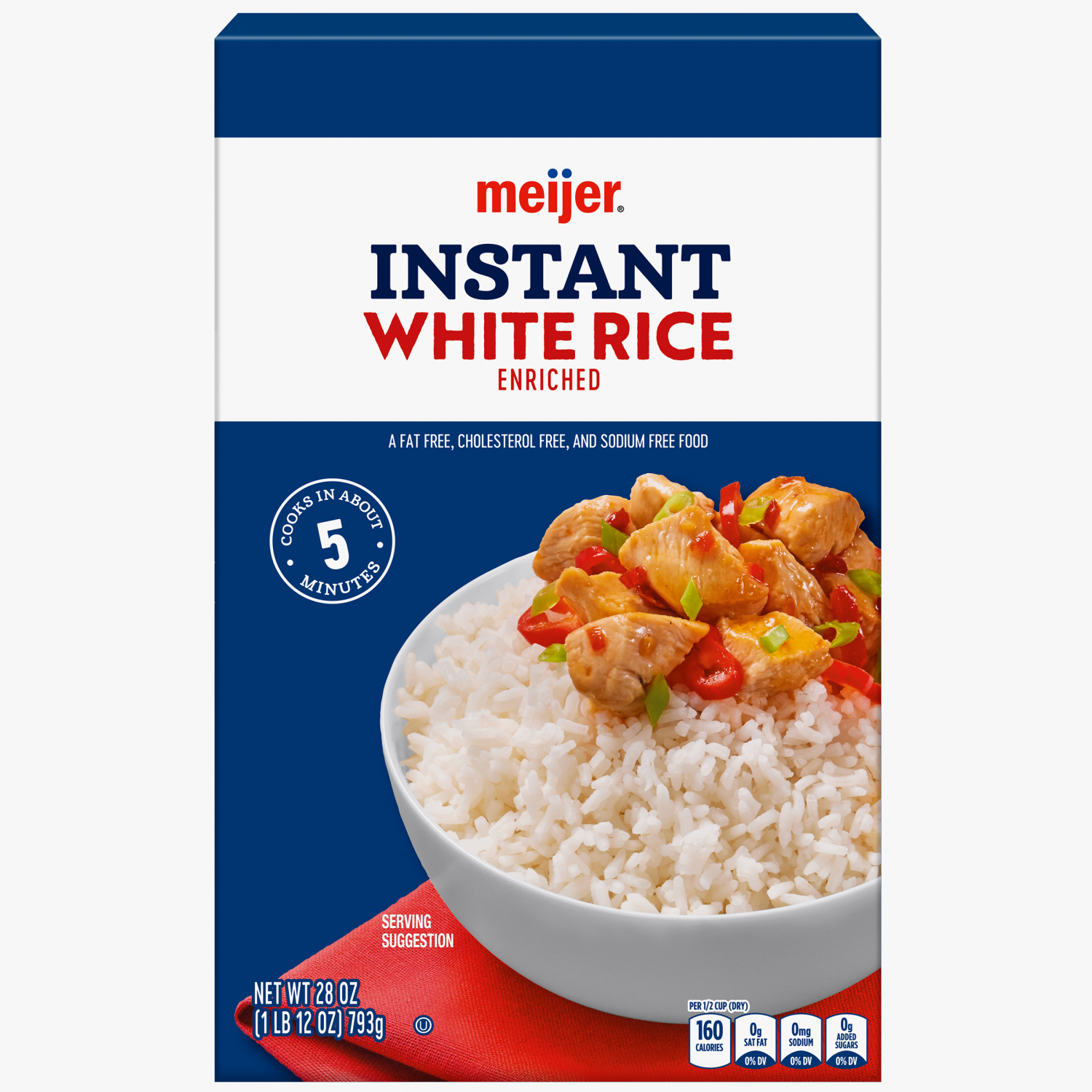 slide 1 of 5, Meijer Instant White Rice, 28 oz