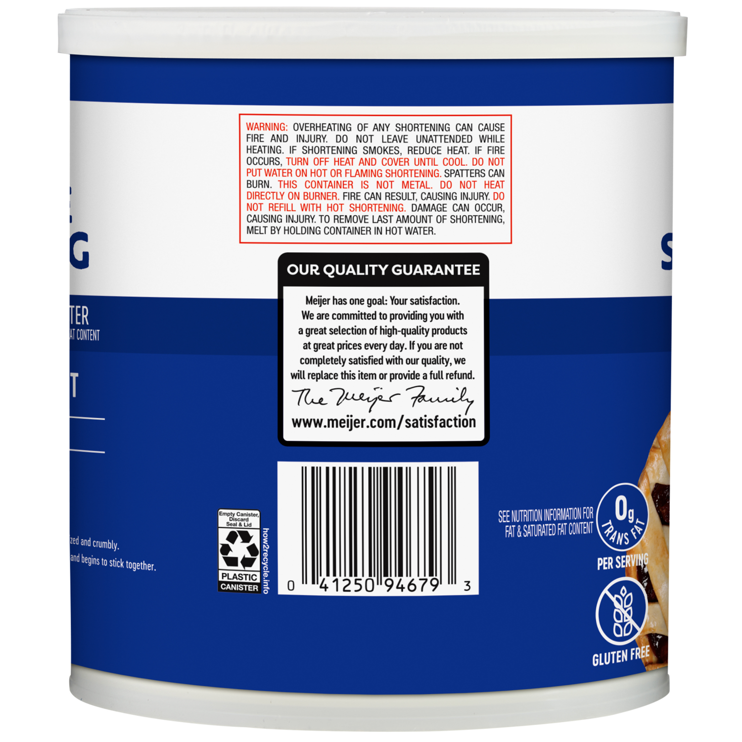 slide 2 of 2, Meijer All Vegetable Shortening, 48 oz