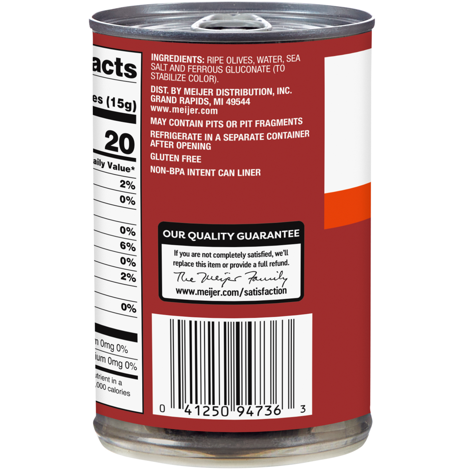 slide 2 of 3, Meijer Large Black Pitted Ripe Olives - 6 oz, 6 oz