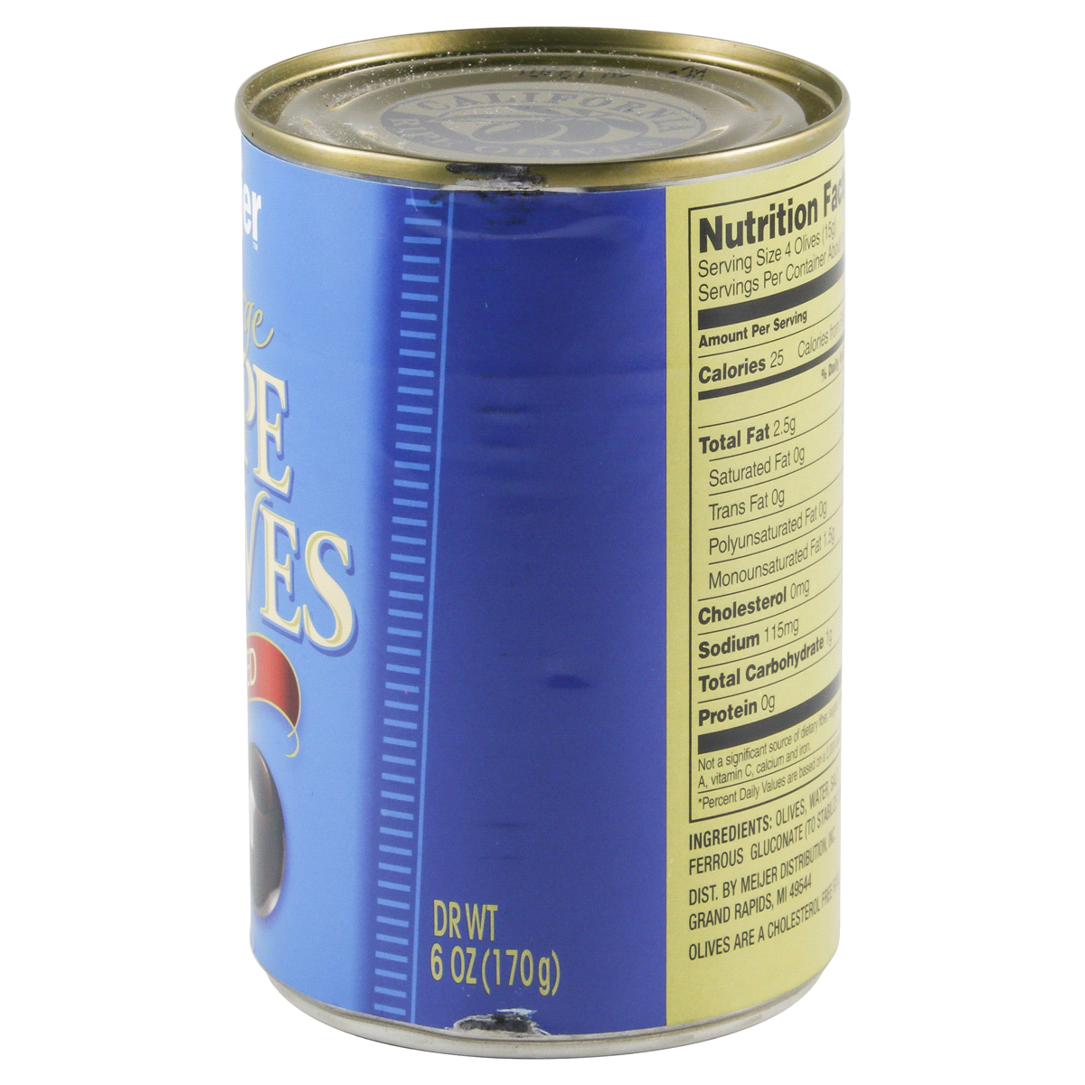 Meijer Large Black Pitted Ripe Olives 6 oz Shipt