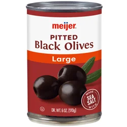 Meijer Large Black Pitted Ripe Olives - 6 oz