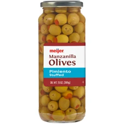 Meijer Minced Pimiento Stuffed Manzanilla Olives - 13 oz
