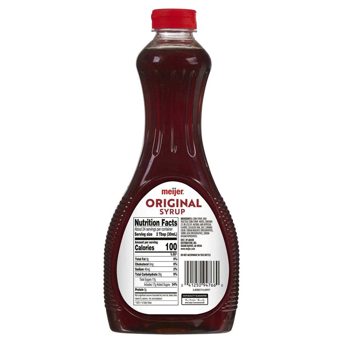 slide 2 of 2, Meijer Original Syrup, 24 oz
