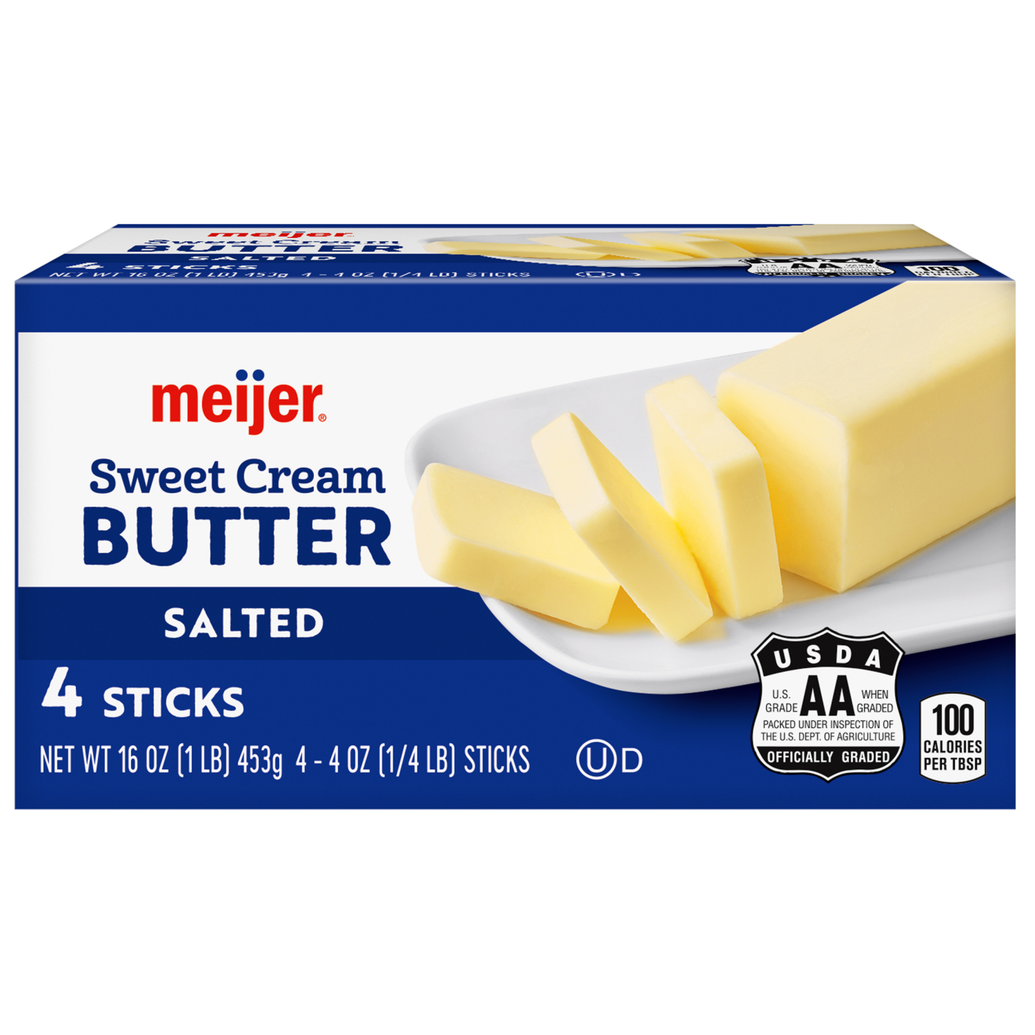 slide 7 of 8, Meijer Salted Butter Sticks, 4 ct