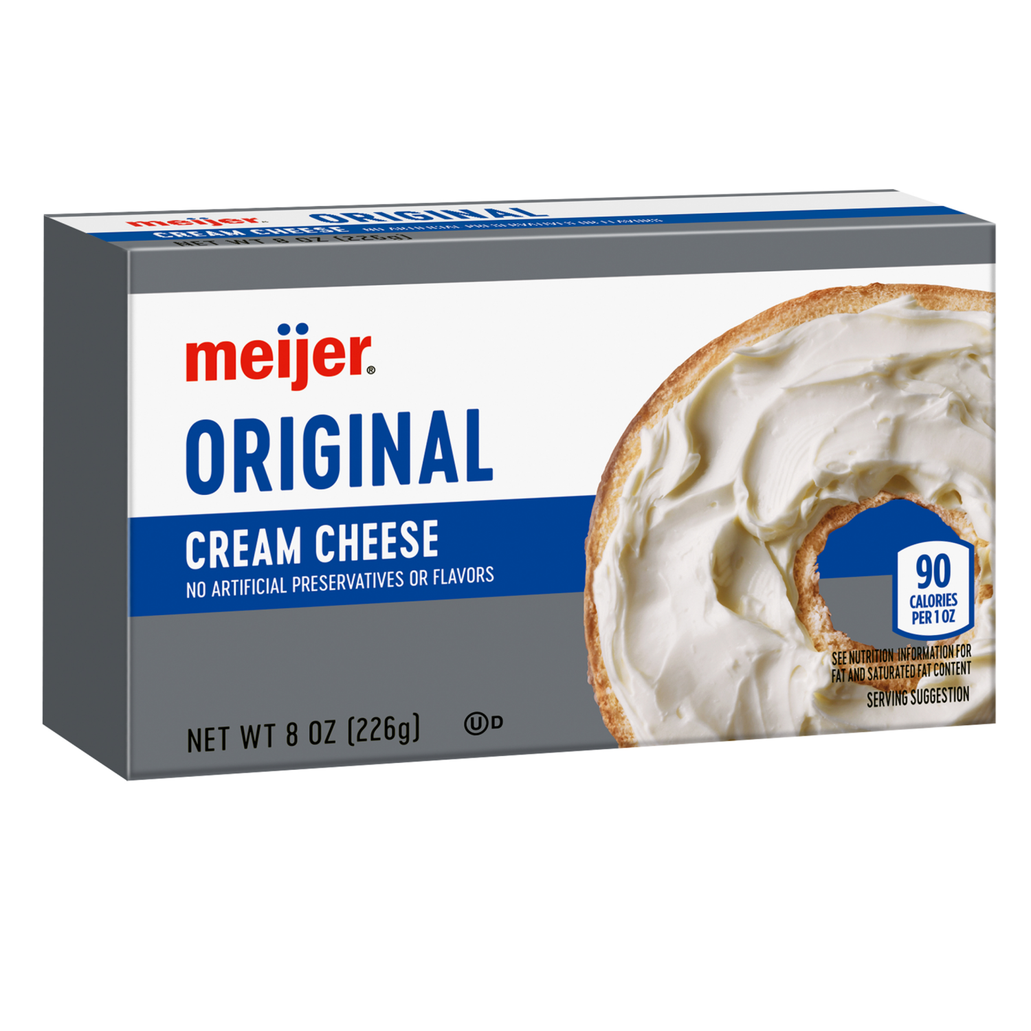 slide 4 of 5, Meijer Brick Original Cream Cheese, 8 oz