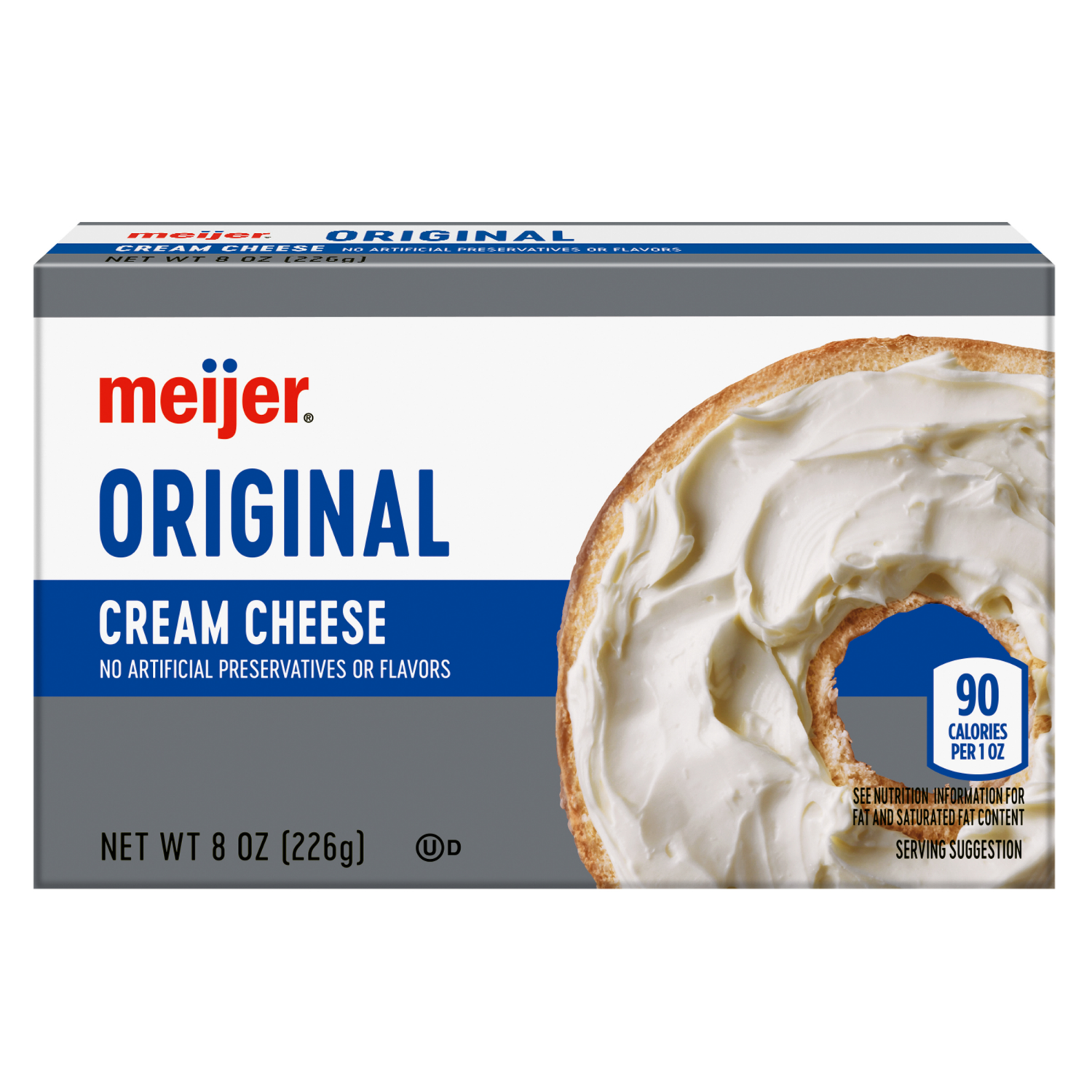 slide 1 of 5, Meijer Brick Original Cream Cheese, 8 oz