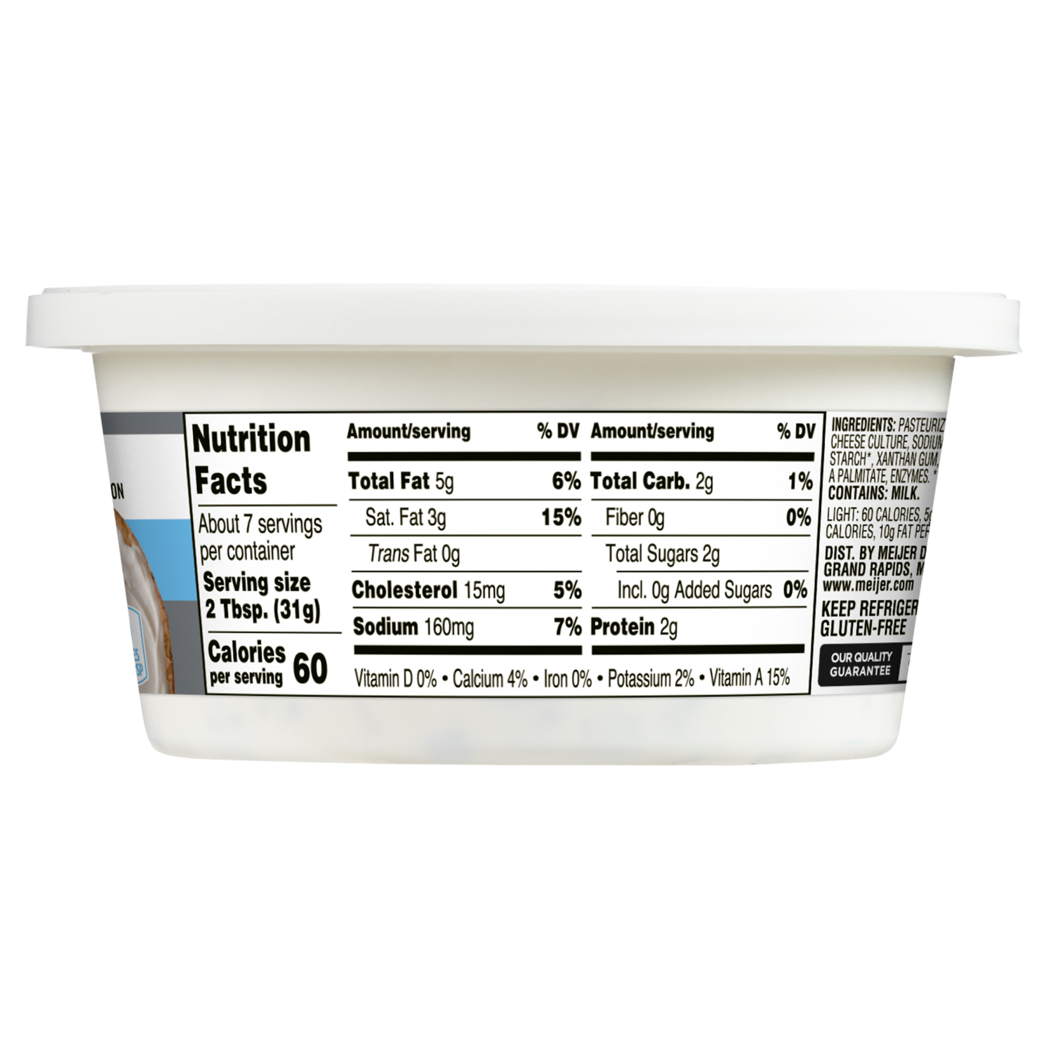 slide 3 of 3, Meijer Light Cream Cheese Spread, 8 oz