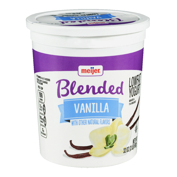 slide 1 of 1, Meijer Lowfat Vanilla Yogurt, 32 oz