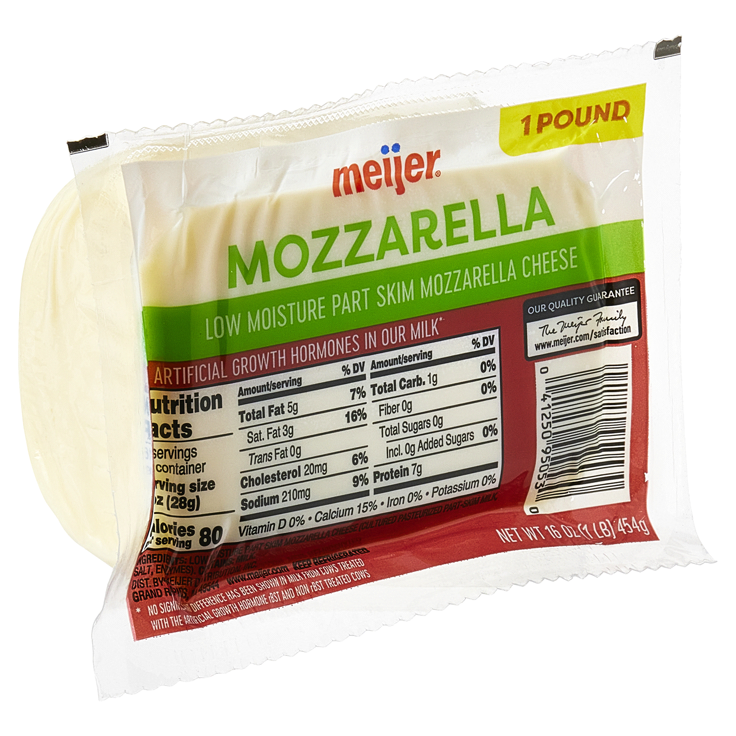 slide 2 of 2, Meijer Low Moisture Part-Skim Mozzarella Cheese, 16 oz