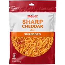 Shredded Sharp Cheddar Cheese, 8 Oz