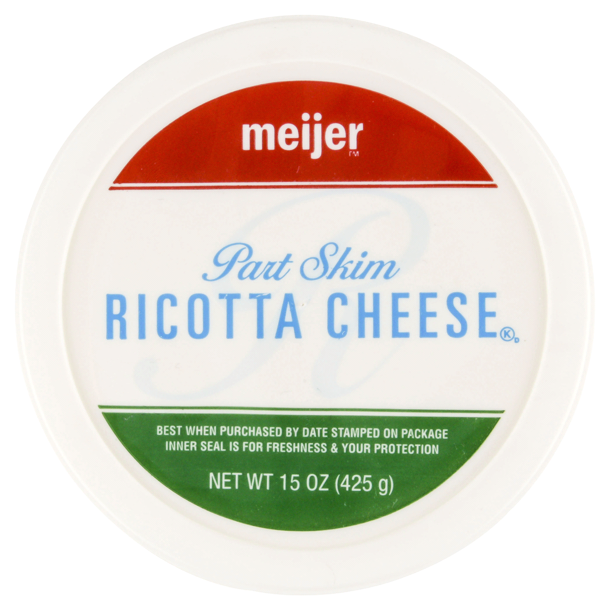 slide 5 of 5, Meijer Part Skim Ricotta Cheese, 15 oz