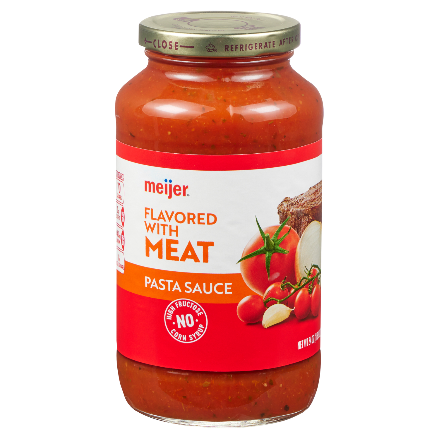 slide 1 of 3, Meijer Meat Flavored Pasta Sauce - 24 oz, 24 oz