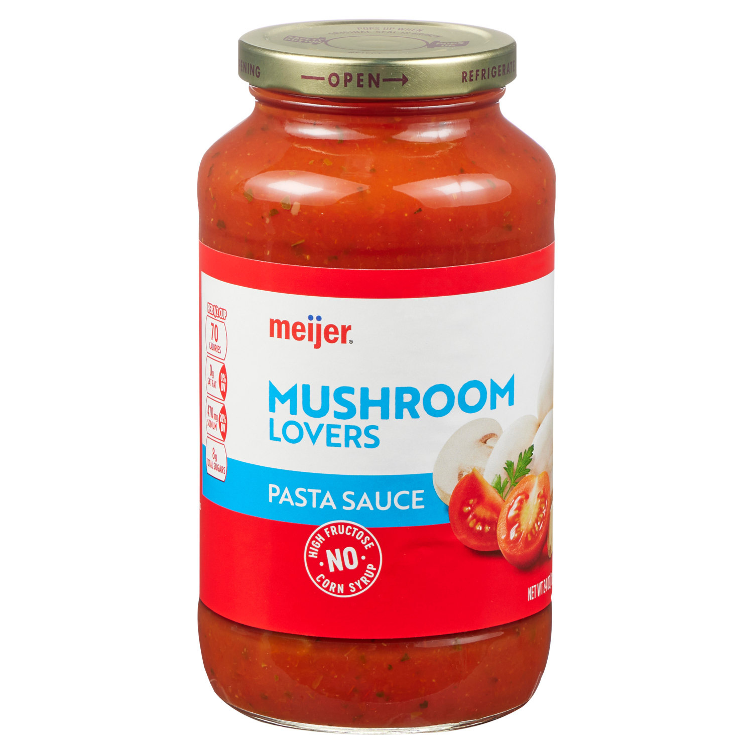 slide 3 of 3, Meijer Mushroom Lovers Pasta Sauce, 24 oz