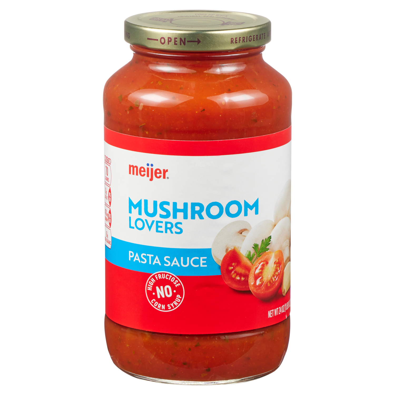 slide 1 of 3, Meijer Mushroom Lovers Pasta Sauce, 24 oz