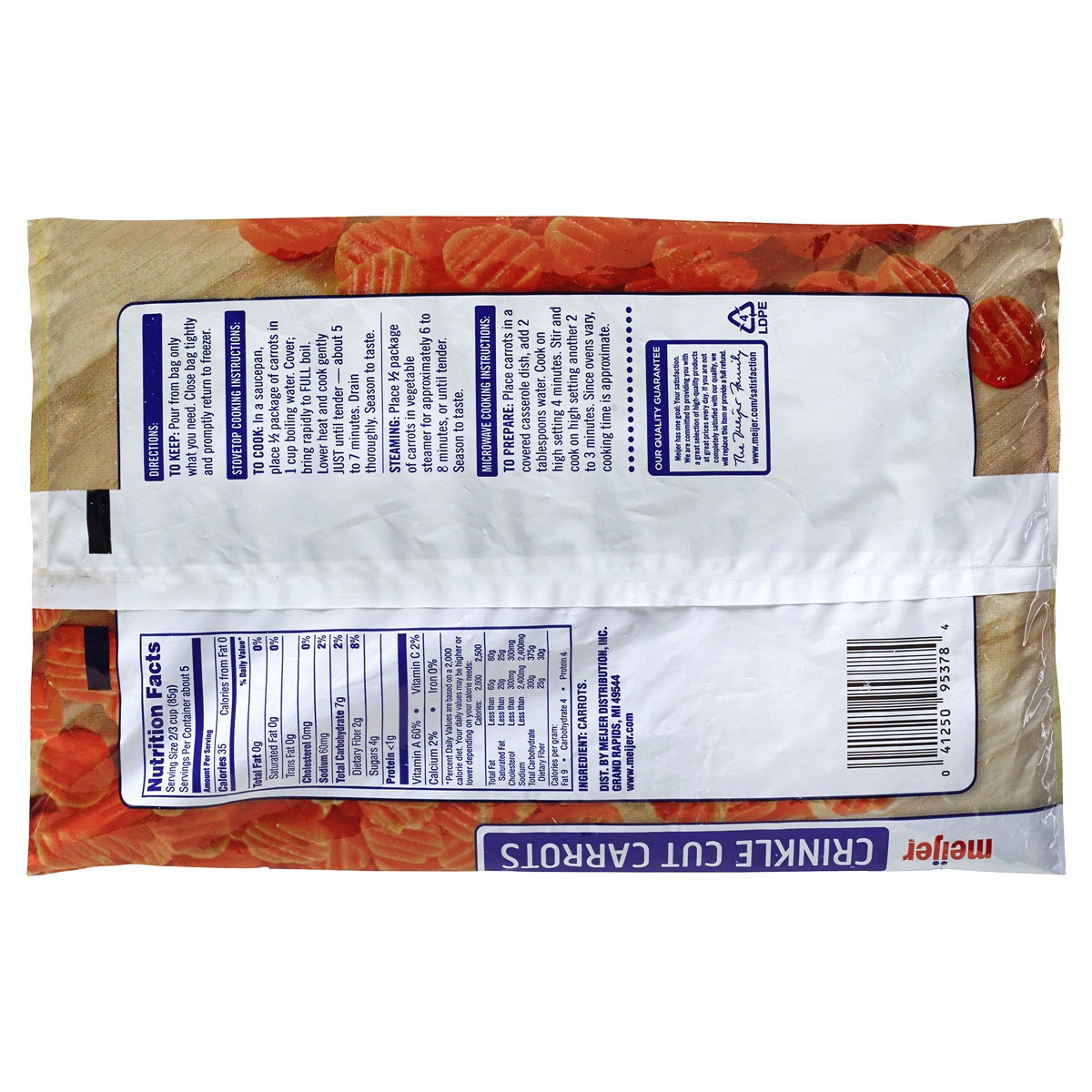 slide 2 of 5, Meijer Frozen Crinkle-Cut Carrots, 16 oz