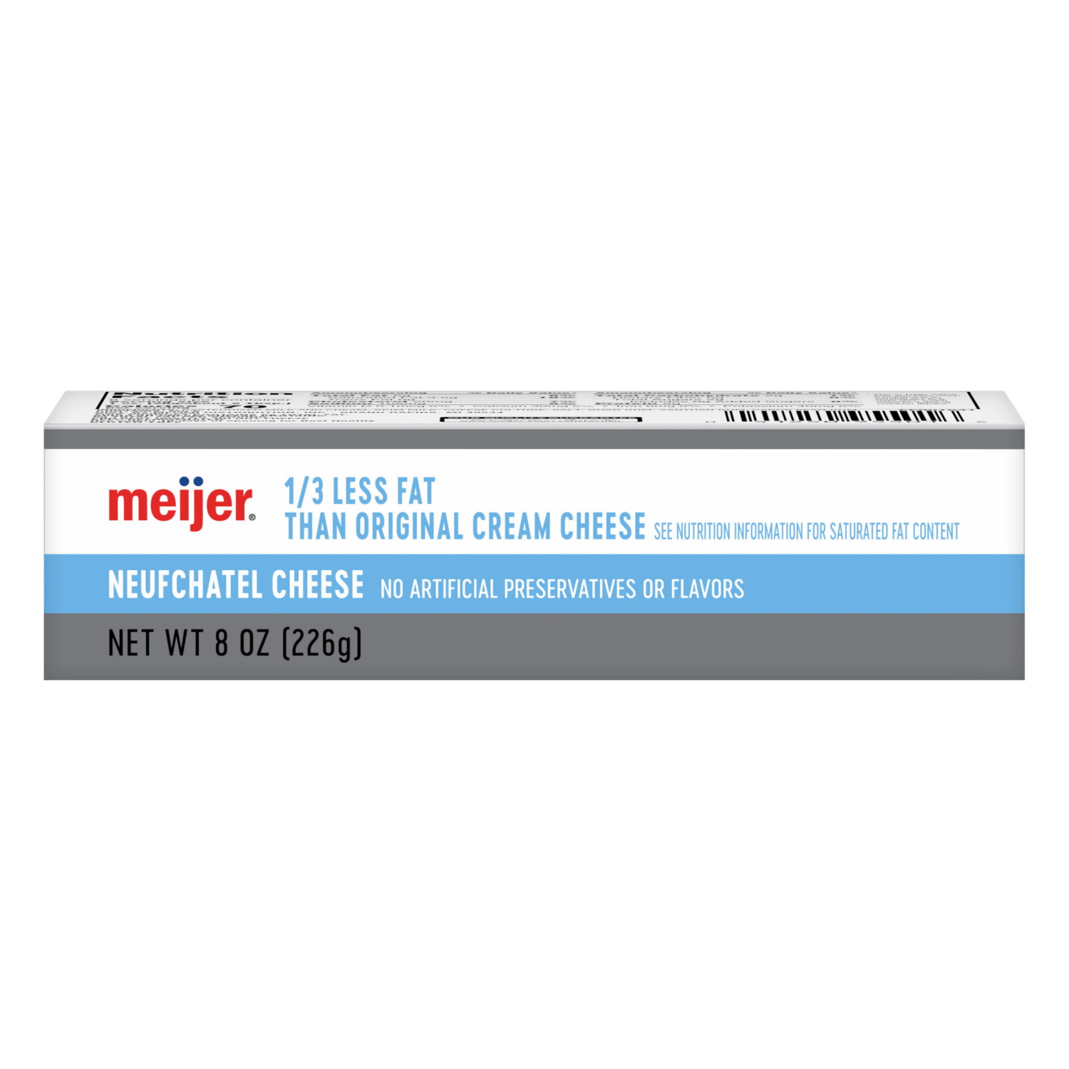 slide 8 of 8, Meijer 1/3 Less Fat Cream Cheese, 8 oz