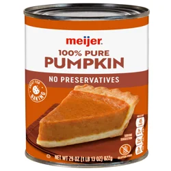 Meijer 100% Pure Pumpkin