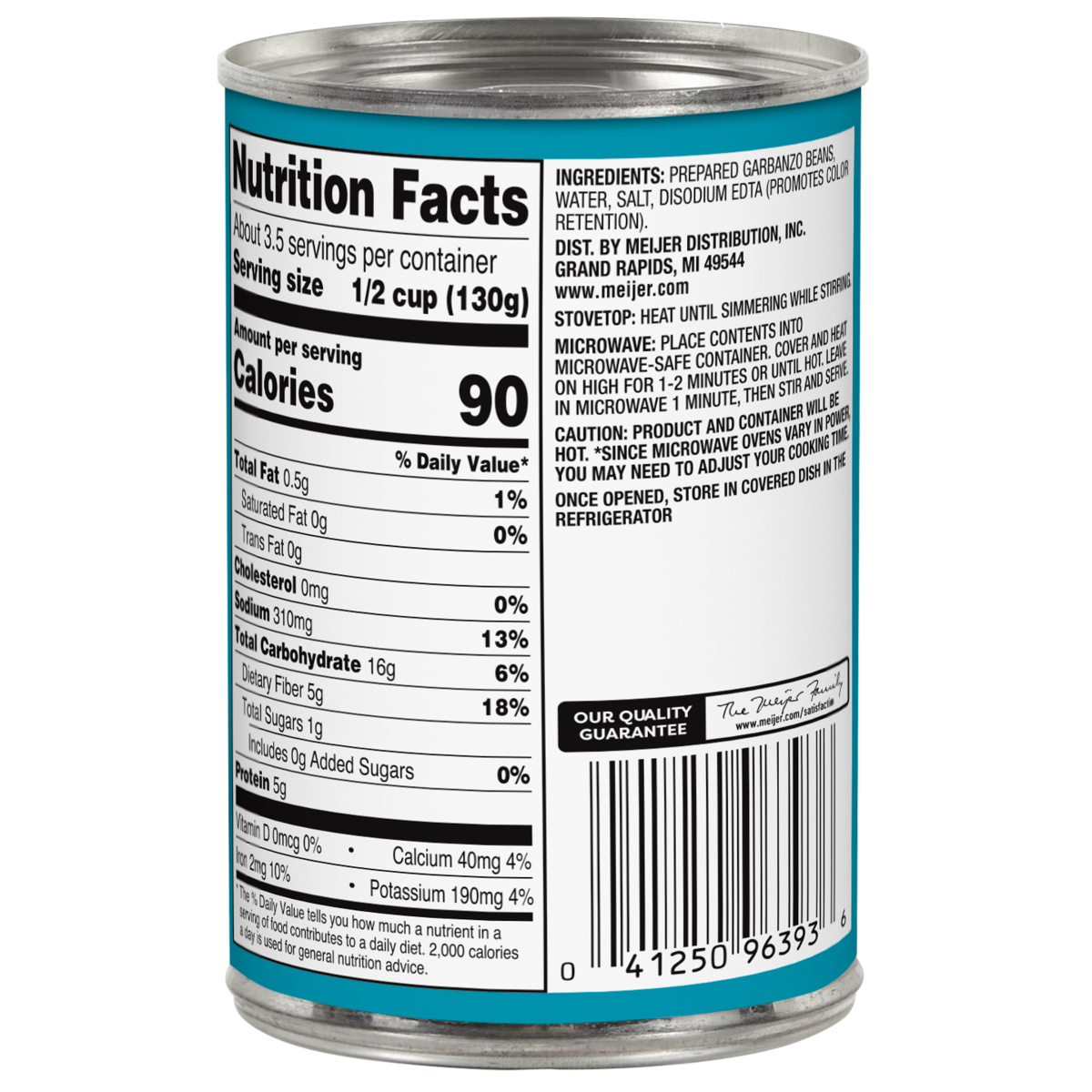 slide 2 of 2, Meijer Garbanzo Beans, 15.5 oz