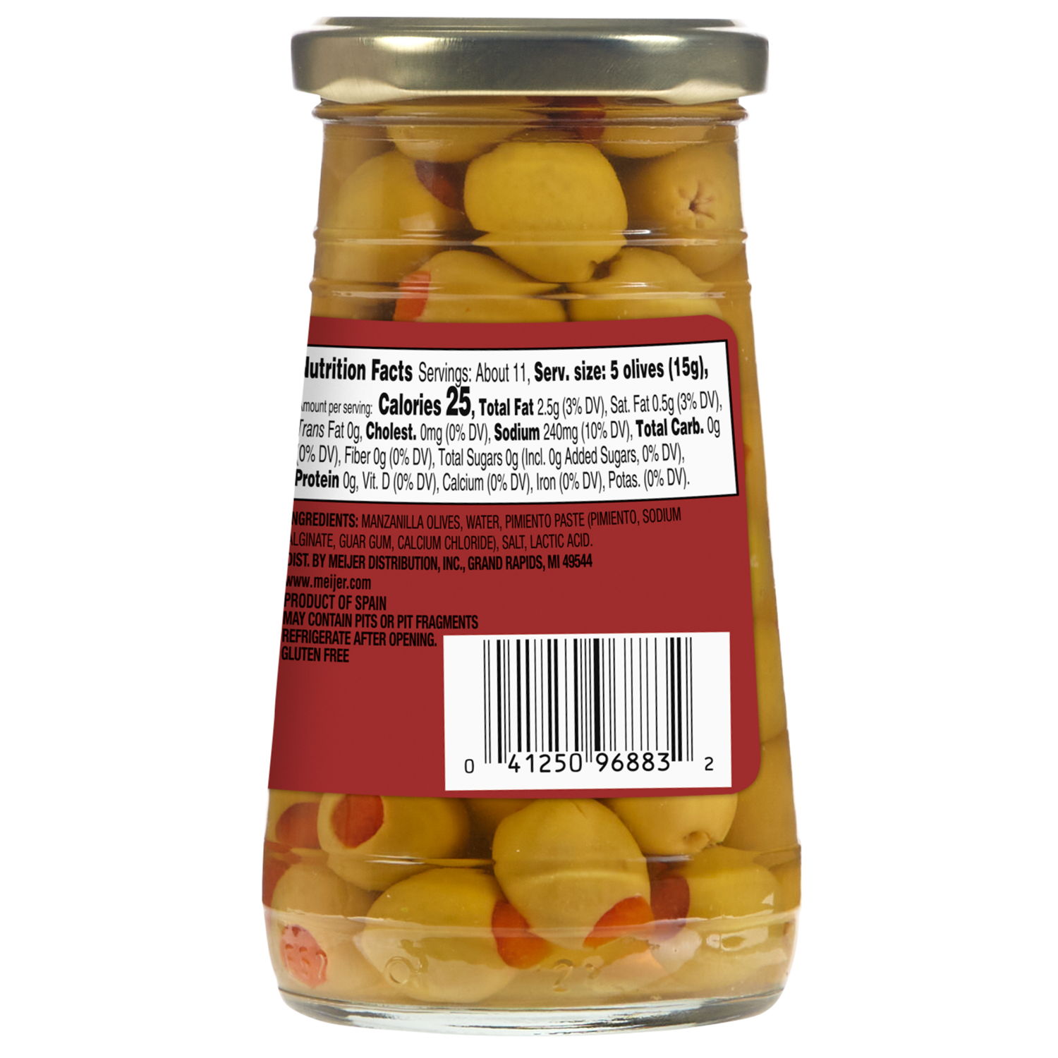 slide 2 of 4, Meijer Minced Pimiento Stuffed Manzanilla Olives, 5.75 oz