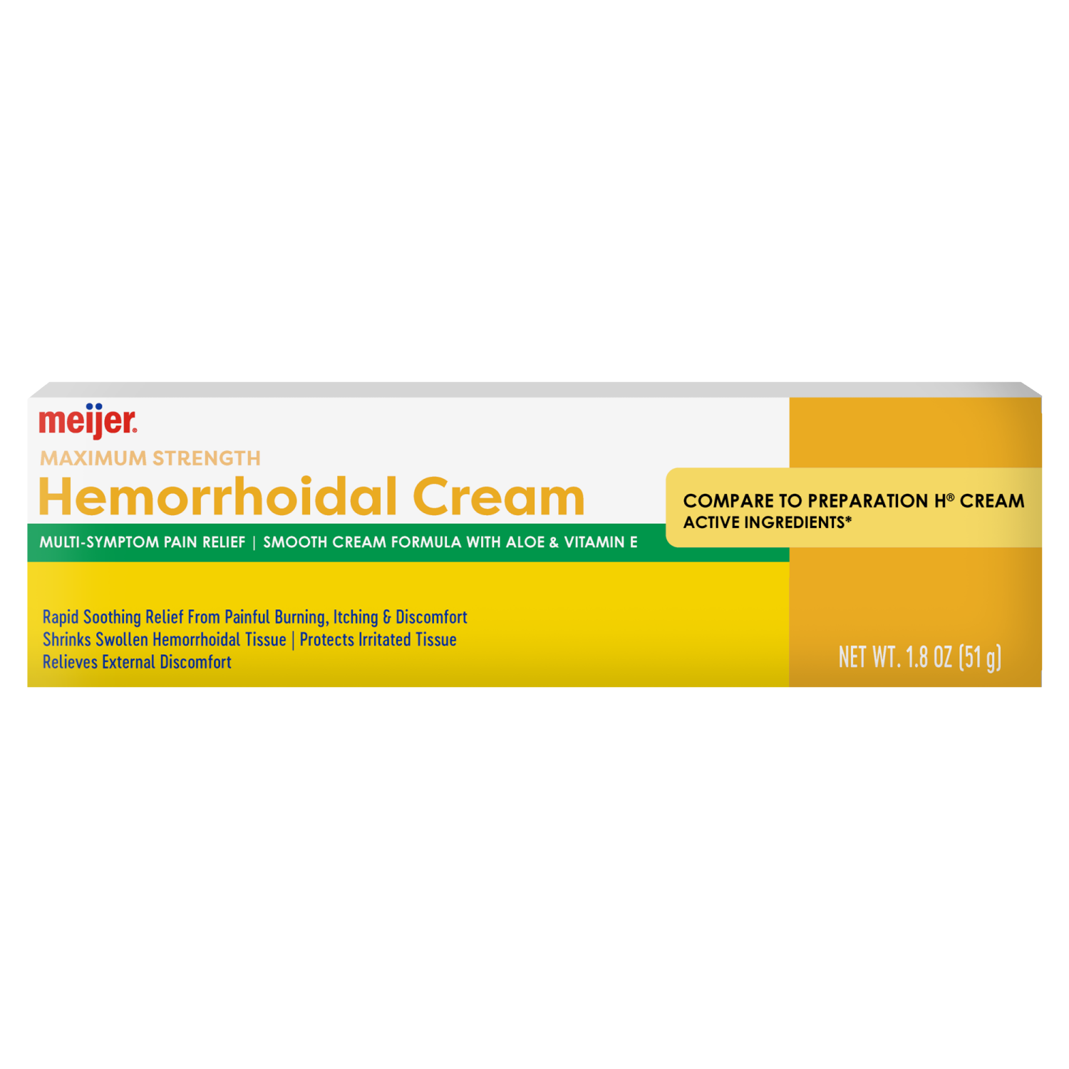 slide 1 of 8, Meijer Maximum Strength Hemorrhoidal Cream, 1.8 oz