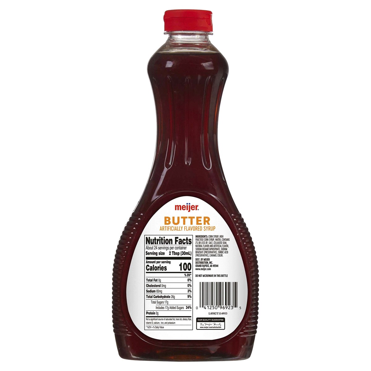 slide 2 of 2, Meijer Butter Flavored Syrup, 24 oz