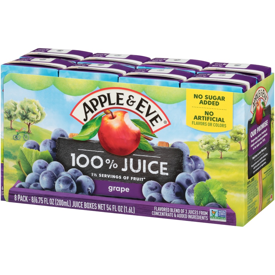 slide 3 of 8, Apple & Eve 100% Juice 8 ea, 8 ct; 6.75 fl oz