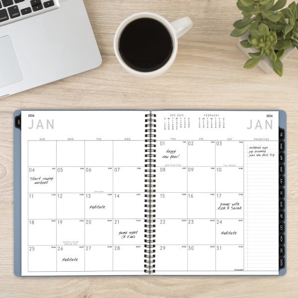 slide 2 of 10, AT-A-GLANCE® Contemporary 2026 Monthly Planner, Drizzle, Large, 9"" x 11"", 1 ct