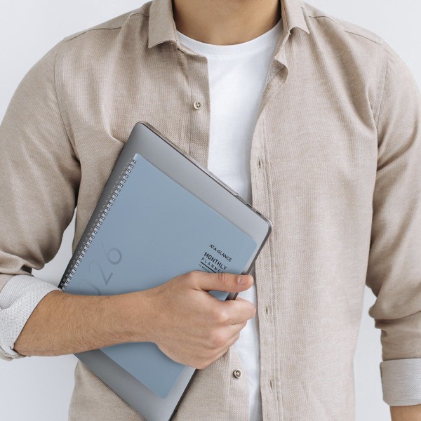 slide 4 of 10, AT-A-GLANCE® Contemporary 2026 Monthly Planner, Drizzle, Large, 9"" x 11"", 1 ct