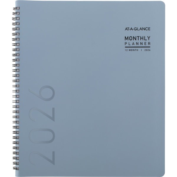 slide 7 of 10, AT-A-GLANCE® Contemporary 2026 Monthly Planner, Drizzle, Large, 9"" x 11"", 1 ct